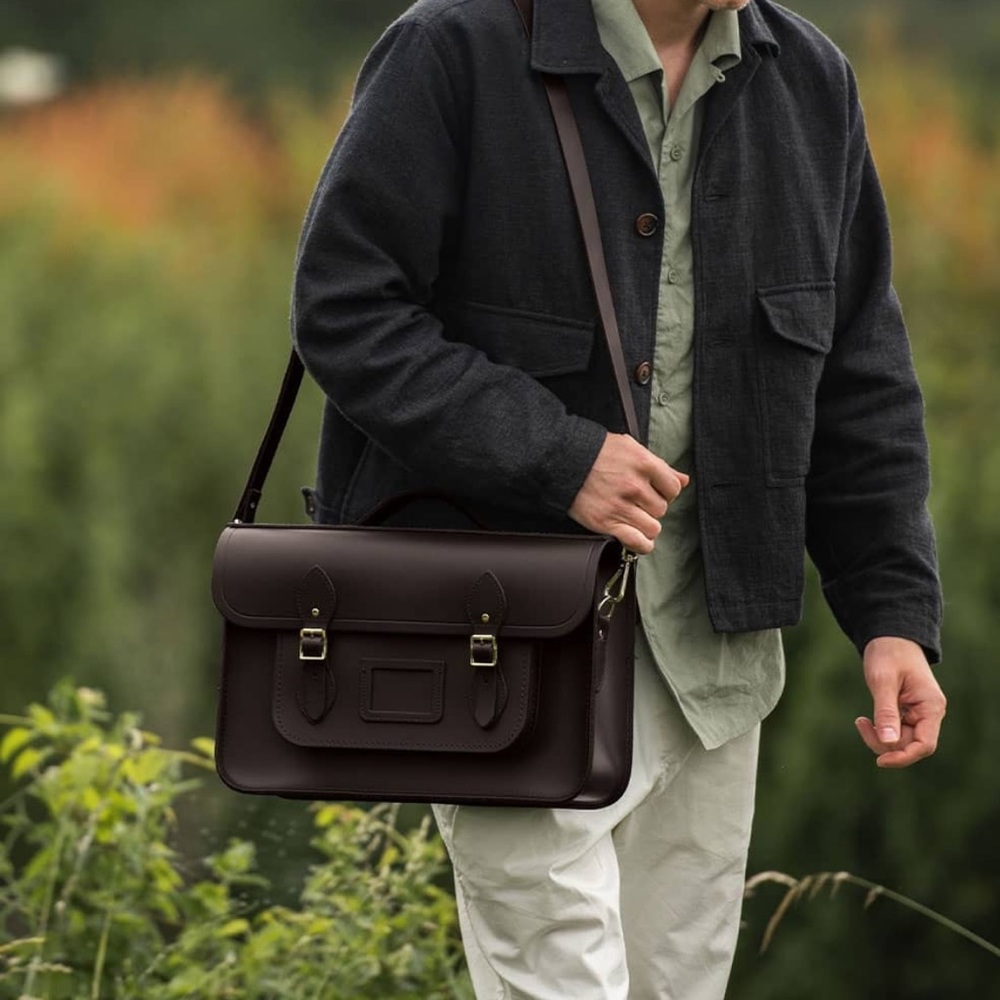 Cambridge Satchel Company 15 inch Black Leather Bag